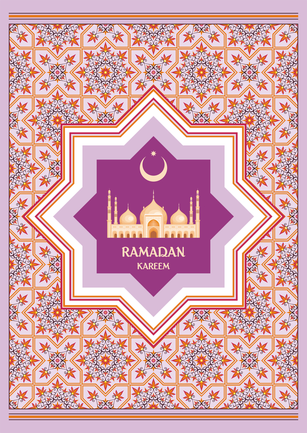 Rosa ramadan Karte kareem 