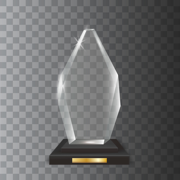 verre trophée polygone award acrylique 