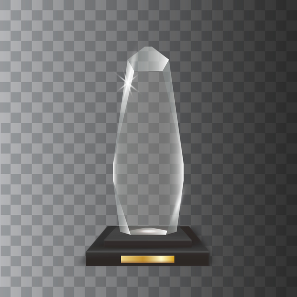 Trophäe polygon Glas award Acryl 