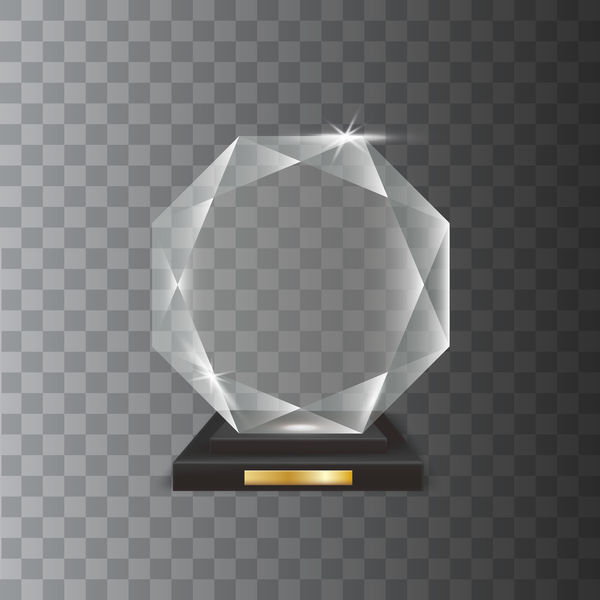 trophy polygon Glas award akryl 