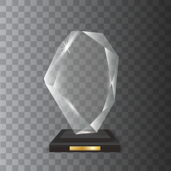 verre trophée polygone award acrylique 