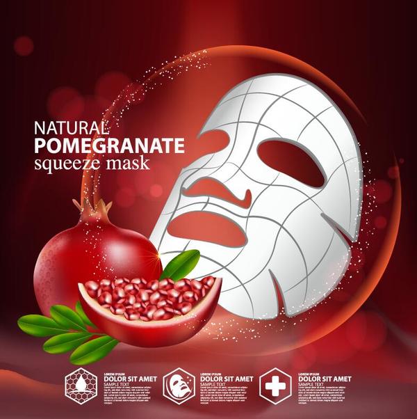 Werbung poster Maske Granatapfel drücken Sie 