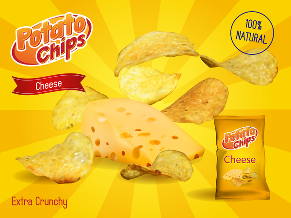 Werbung poster Kartoffel chips 