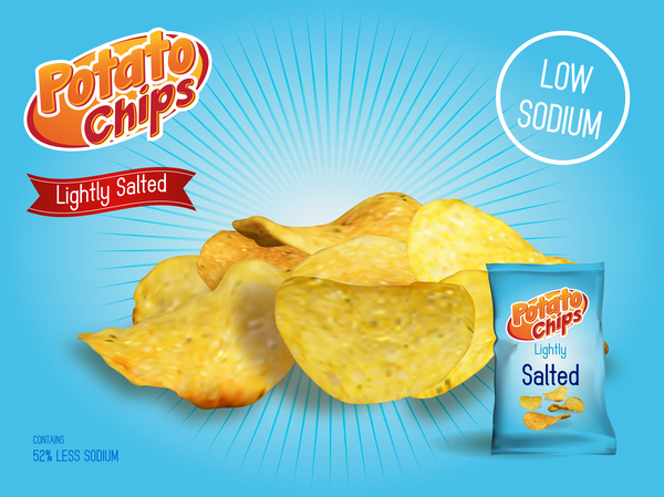 reklam potatis chips affisch 