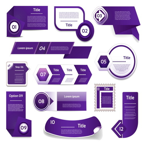 site Web purple des bannières business 