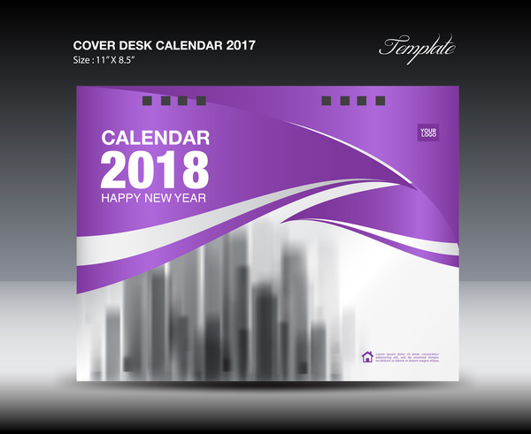 紫 机 カレンダー カバー 2018  