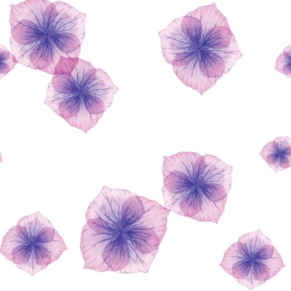 、パターン、花弁、紫、シームレスな 