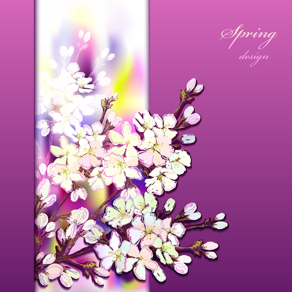 Lila Karte Frühling Blume 