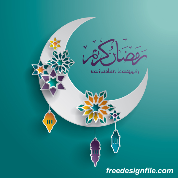ramadan lune étoiles décoratif 