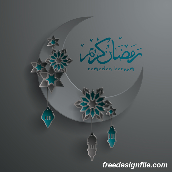 ramadan lune étoiles décoratif 