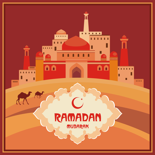 rot ramadan Karte Gruß 