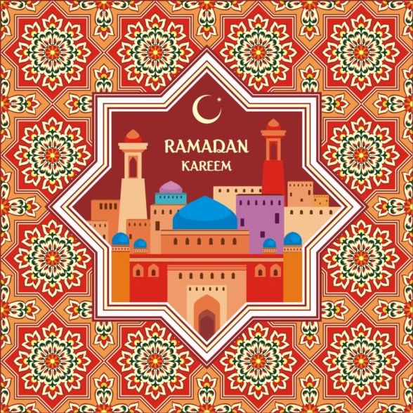 voeux ramadan patrón carte 