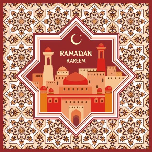 voeux ramadan patrón carte 