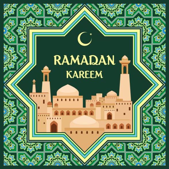 ramadan pattern greeting card 