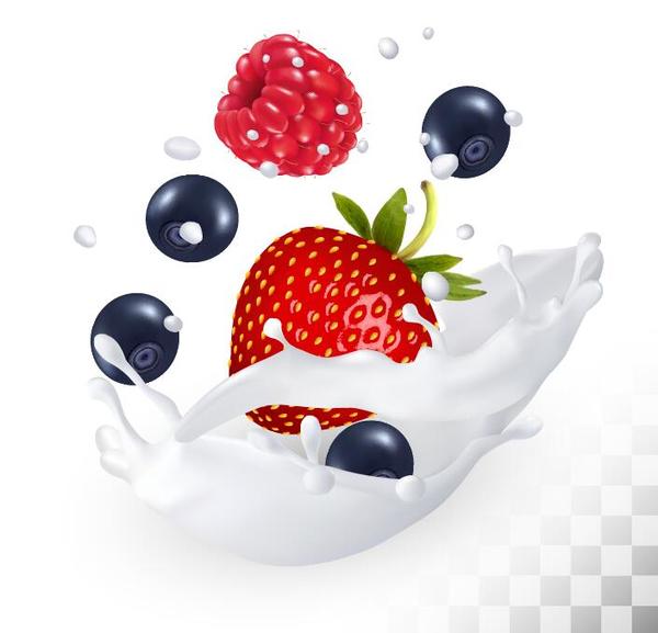 splash myrtille lait framboise fraise 