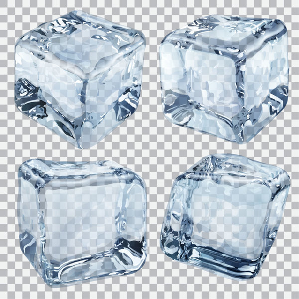 realistic ice cubes 
