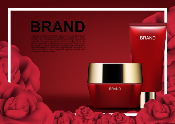 Werbung rot Rosen Kosmetik 