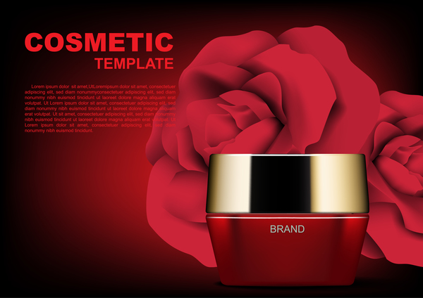 röda rosor kosmetiska annonser 
