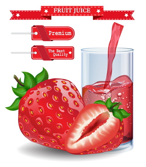 jus fraise étiquette rouge 