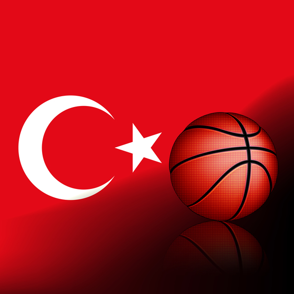 Türkisch rot basketball 
