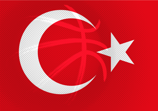 Türkisch rot basketball 