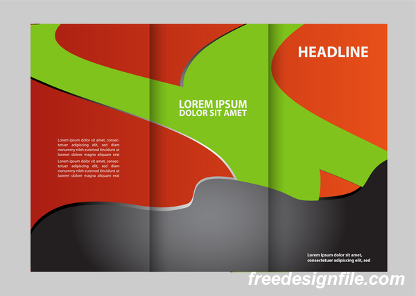 Schwarz rot grün fur flyer cover Broschüre 