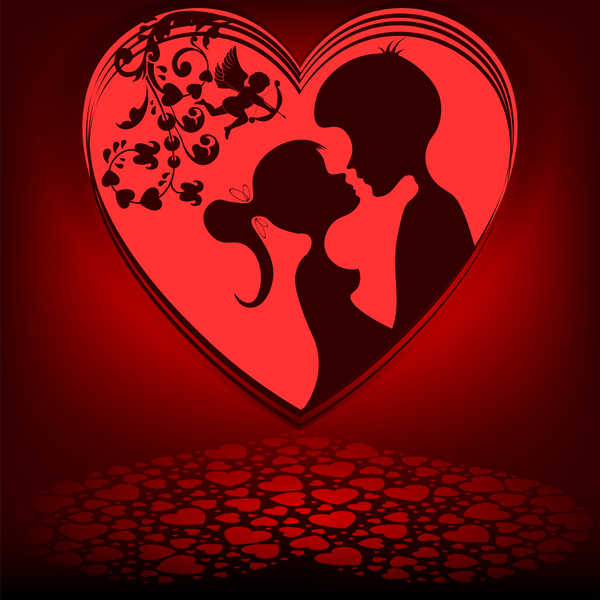 valentine romantiska kort dag älskare 