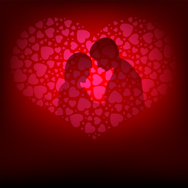 Saint-Valentin romantique jour carte amoureux 