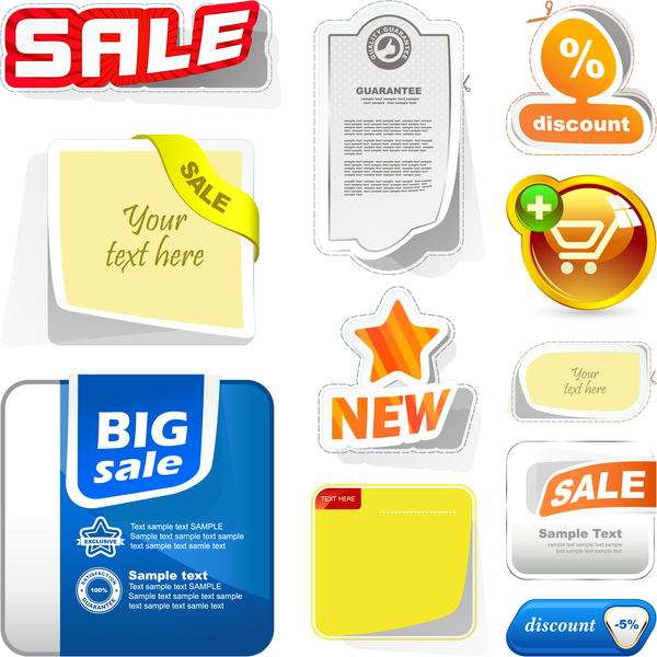 stickers shopping sale cart button 