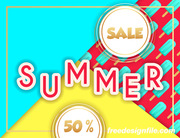 summer sales poster discount 