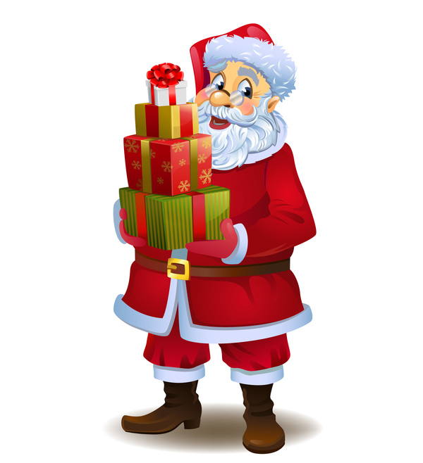 、ボックス、クリスマス、サンタ クロース、プレゼント、サンタ 