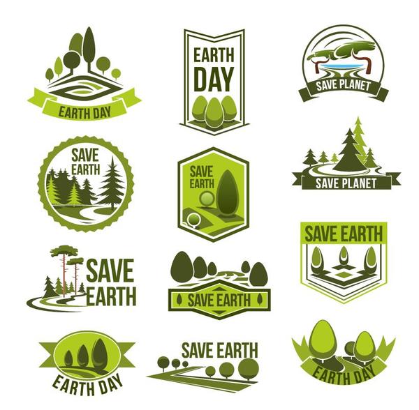 、ロゴ、地球を保存 