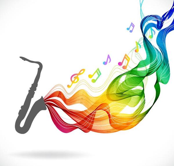 Welle Saxophon farbig 