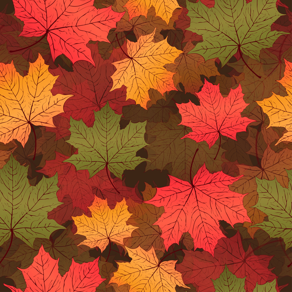 nahtlose Muster Herbstlaub 