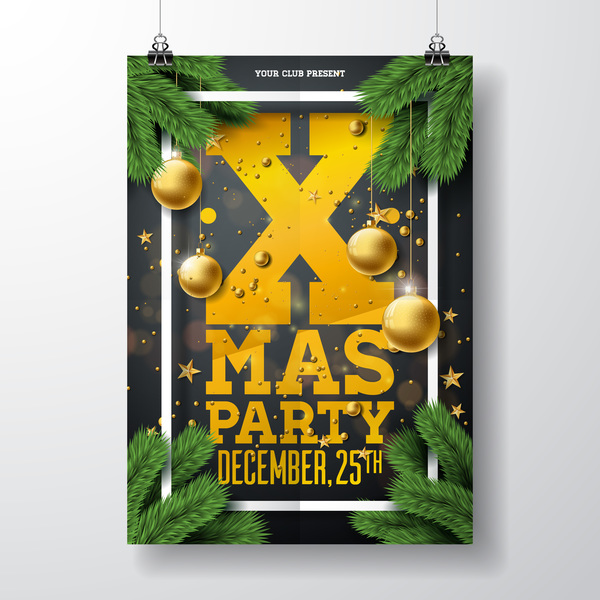 party Musik jul flyer affisch 
