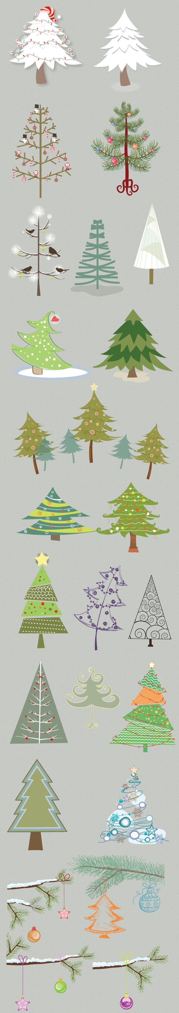 Natale alberi 