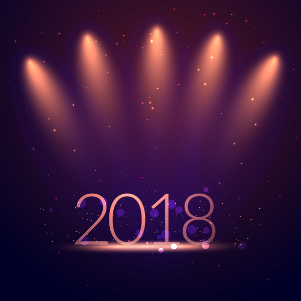 neue Jahr glänzende 2018 