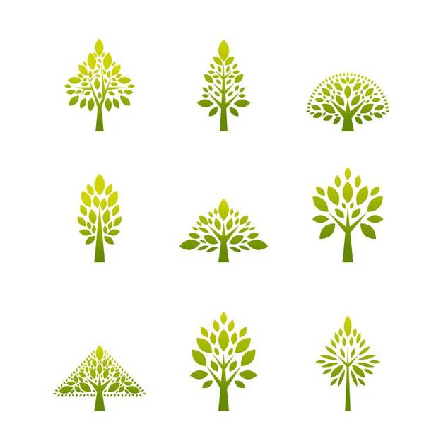 träd logotyper enkel 