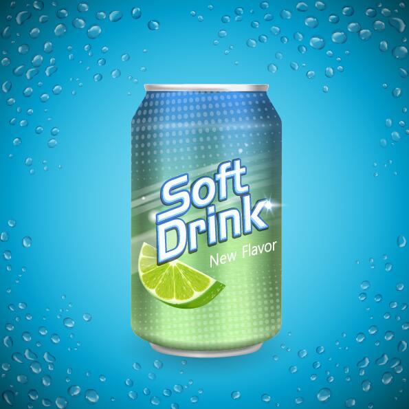 water soft drop drink Cans 