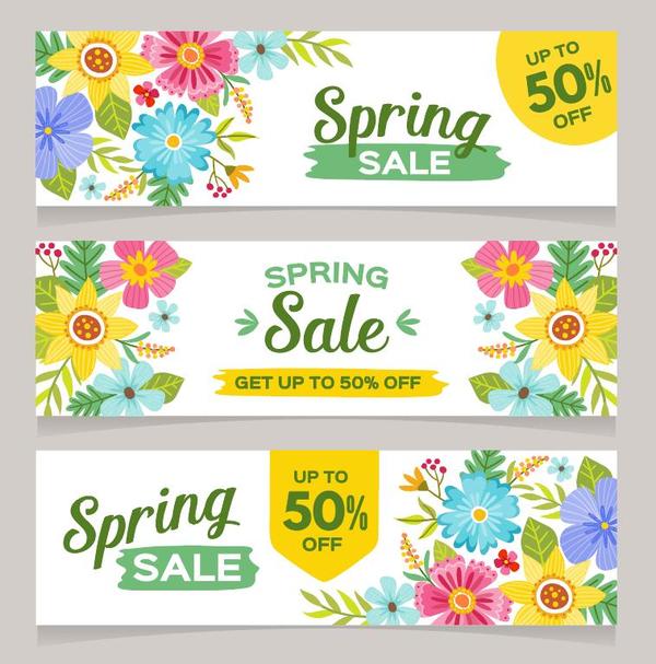 våren sprcial försäljning banners 