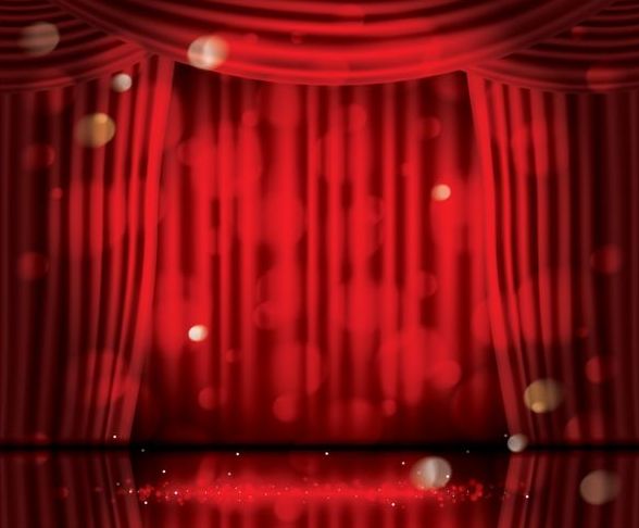 Vorhang rot Bühne 