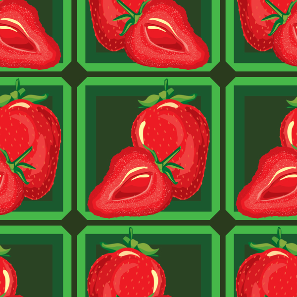 nahtlose Muster Erdbeere 