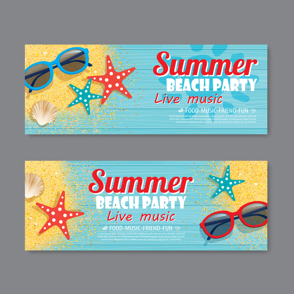 sommar fest beach banderoller  