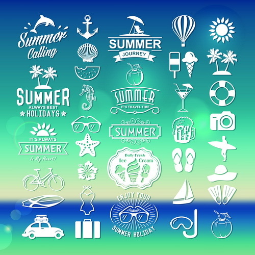 typographie summer logos  
