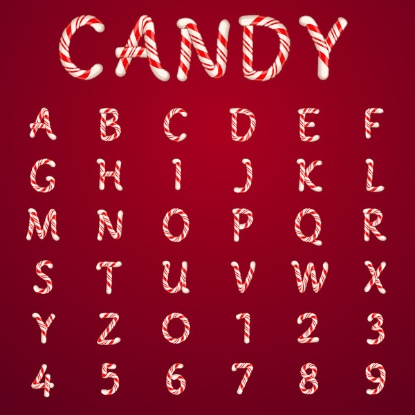 sweet candy alphabet  