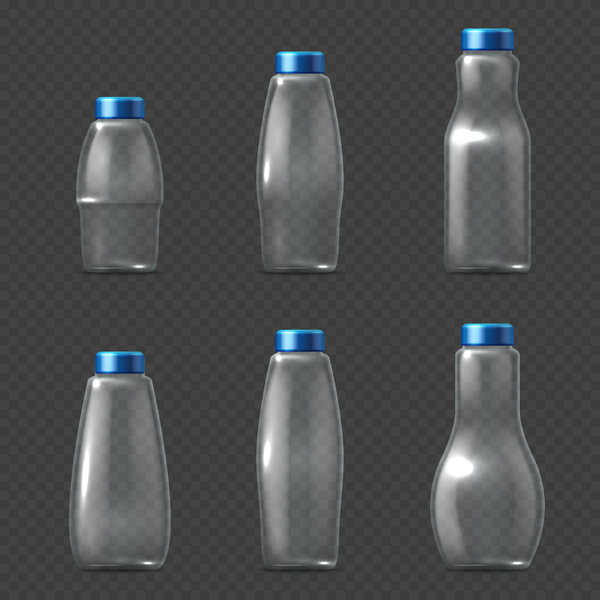 vatten transparent paket flaskor 
