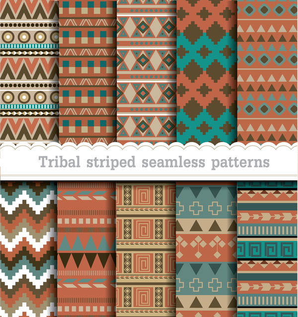 zebrato tribale seamless Patterns 