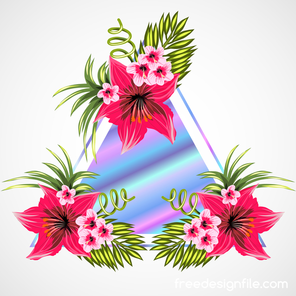 tropical triangle flowers 
