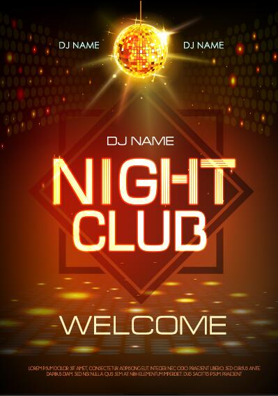 poster party night discoteca club 