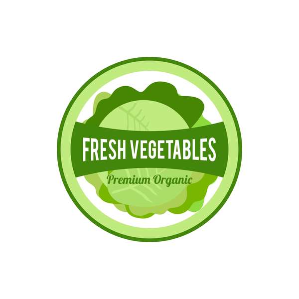 grönsaker Färska badge 